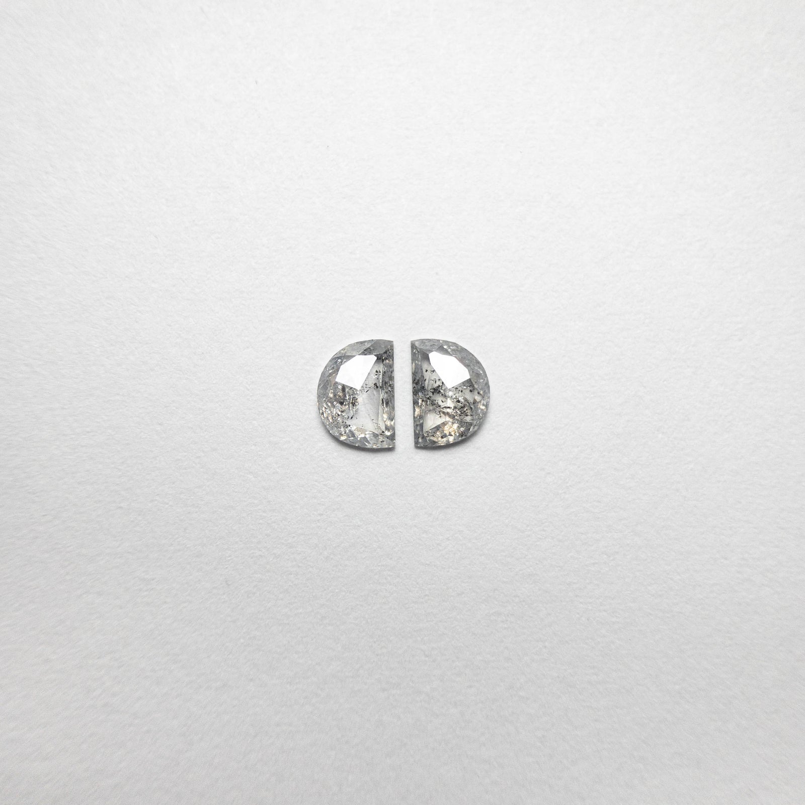 0.52cttw 4.88x3.47x1.49mm Half Moon Rosecut Matching Pair 18493-04 - Misfit Diamonds