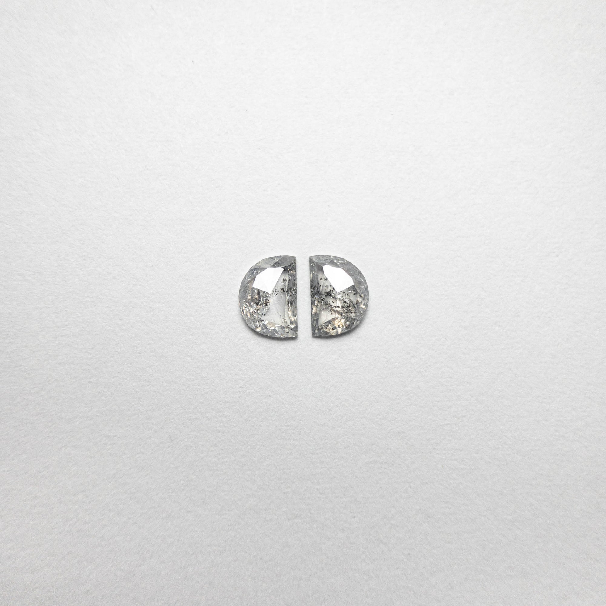 0.52cttw 4.88x3.47x1.49mm Half Moon Rosecut Matching Pair 18493-04 - Misfit Diamonds