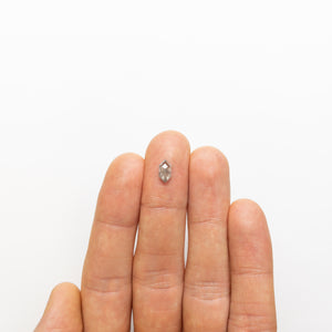0.96ct 8.56x4.39x2.93mm Hexagon Rosecut 18523-09 - Misfit Diamonds