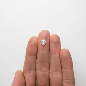 1.68ct 9.69x7.68x2.92mm Shield Rosecut 18530-09 - Misfit Diamonds