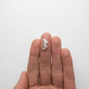 3.49ct 16.73x8.29x2.72mm Half Moon Rosecut 18530-17 - Misfit Diamonds