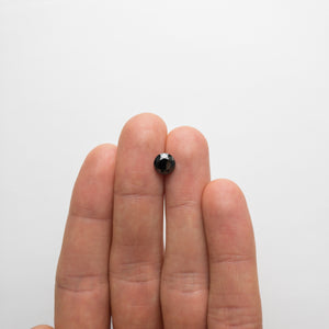 1.63ct 7.27x7.22x4.69mm Black Round Brilliant 18545-01 - Misfit Diamonds