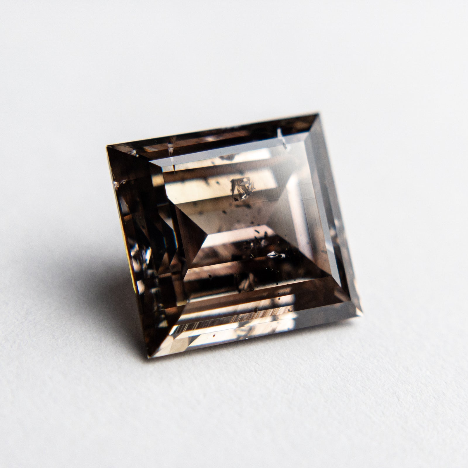 3.62ct 9.16x8.60x4.76mm Argyle I1 Fancy Champagne Pink Carré Step Cut 18555-01 - Misfit Diamonds