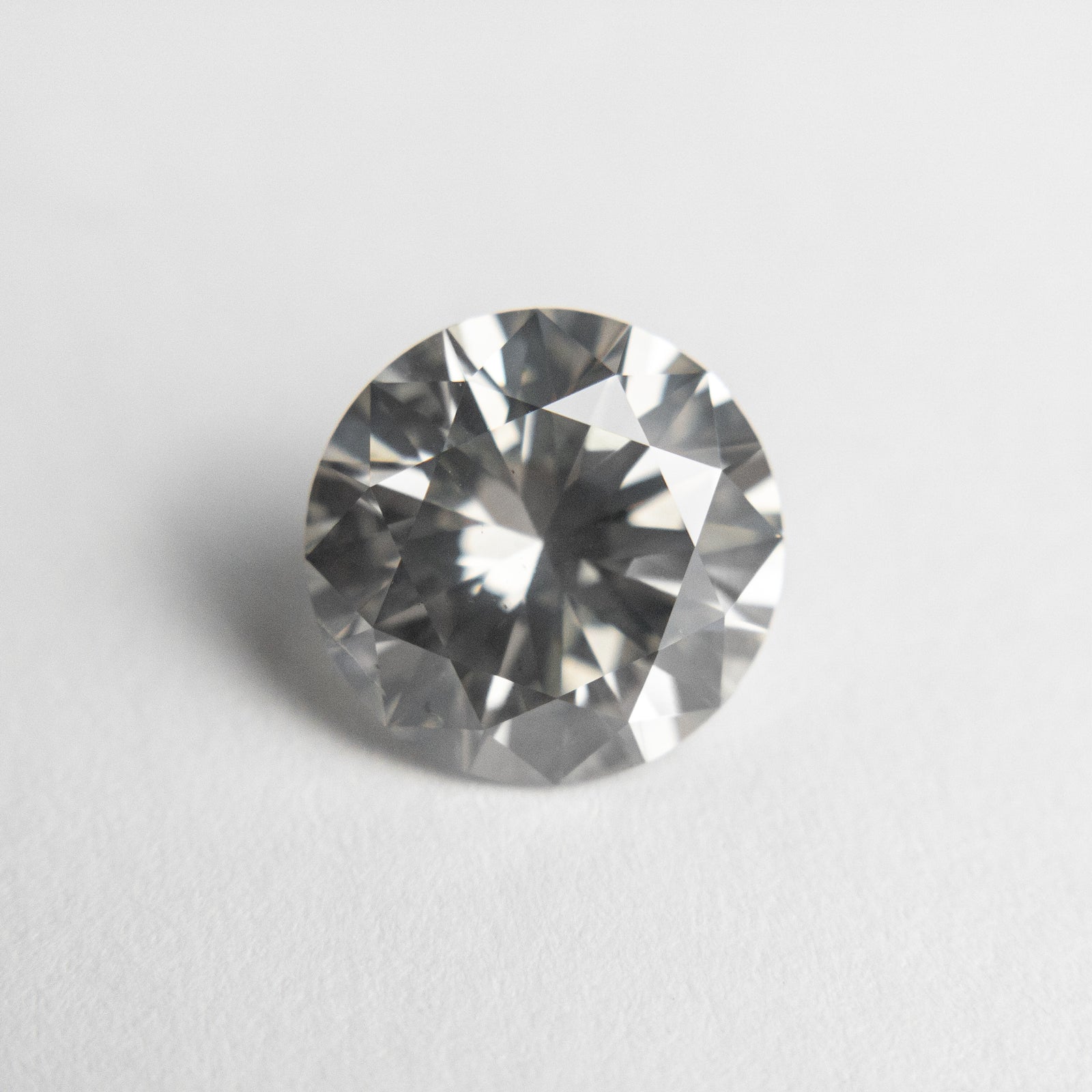 2.00ct 8.15x8.10x4.93mm SI1 Fancy Grey Round Brilliant Cut 18630-01 - Misfit Diamonds