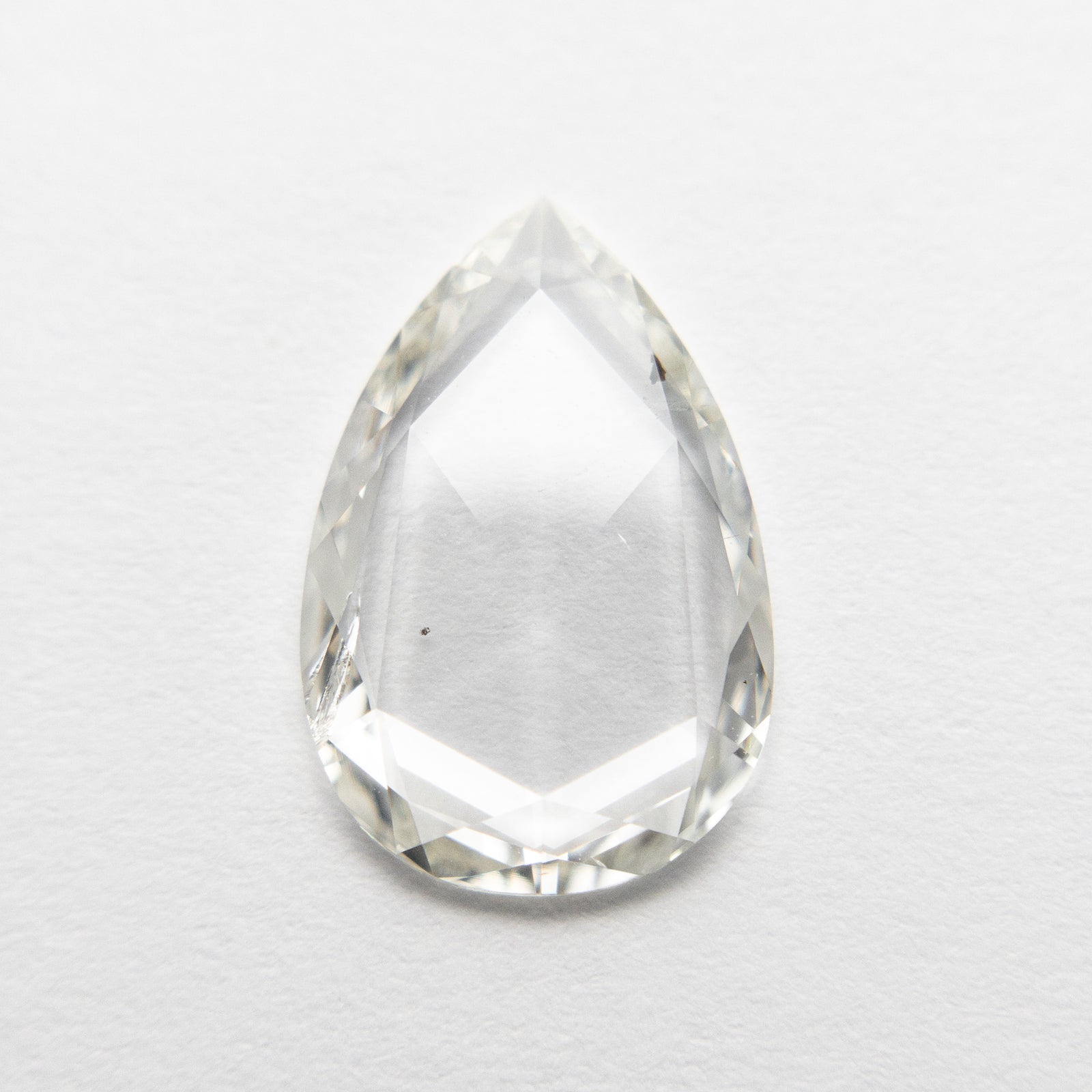 1.26ct 11.66x7.74x1.42mm SI2+ I White Rosecut Pear 18654-02 - Misfit Diamonds