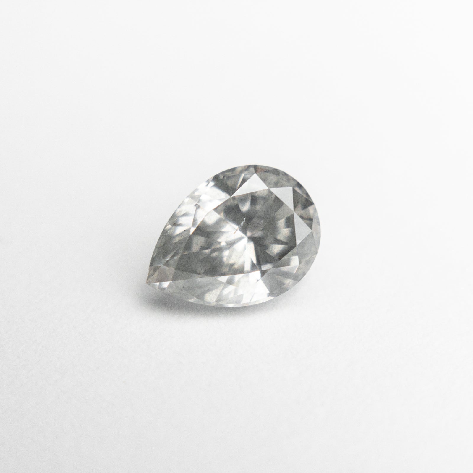 0.86ct 7.12x5.22x3.39mm GIA Fancy Light Grey Pear Brilliant 18729-01 - Misfit Diamonds