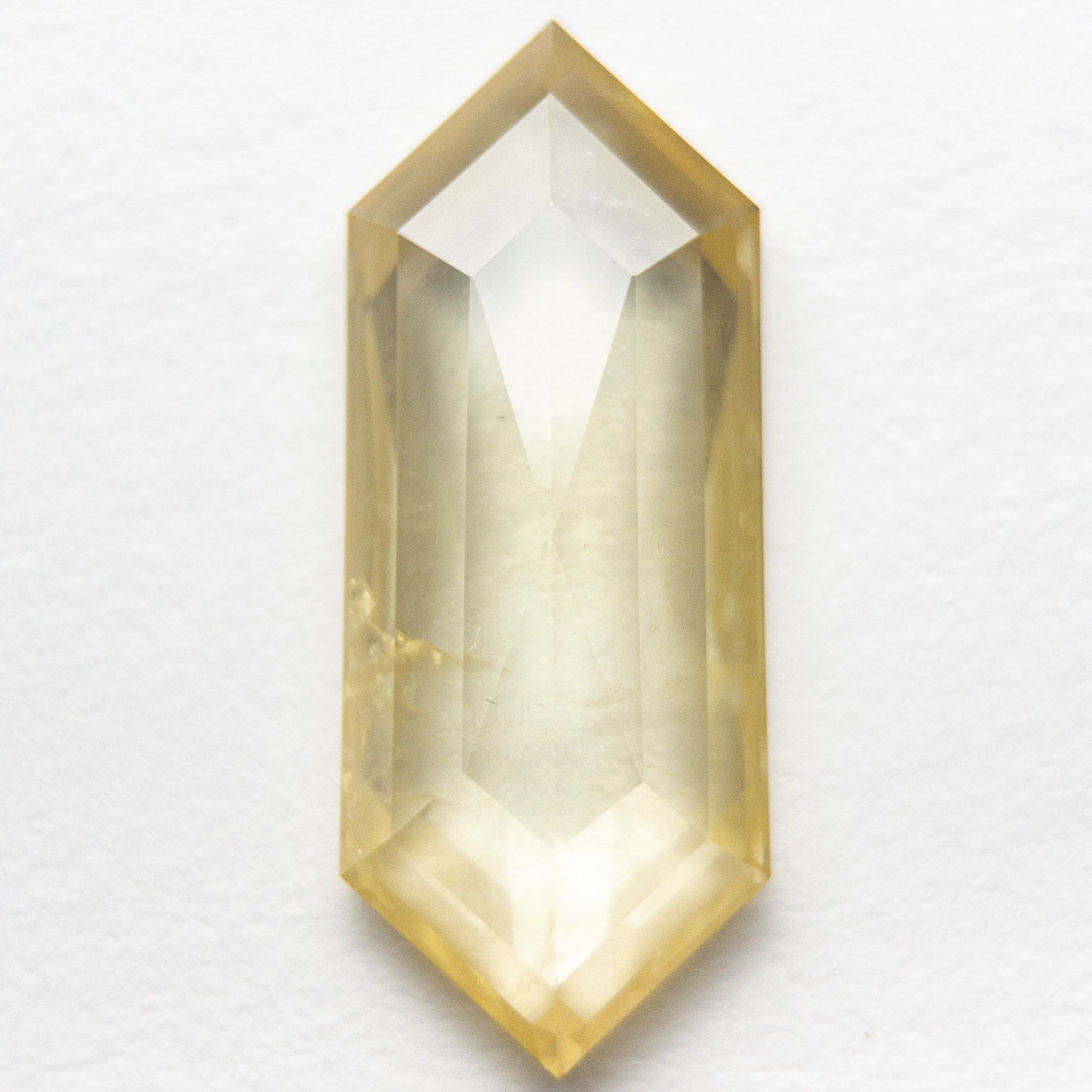 2.56ct 15.81x6.38x2.61mm Fancy Yellow Hexagon Rosecut 18748-01 - Misfit Diamonds