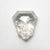 2.44ct 10.13x8.85x3.65mm Shield Rosecut 18753-04 - Misfit Diamonds
