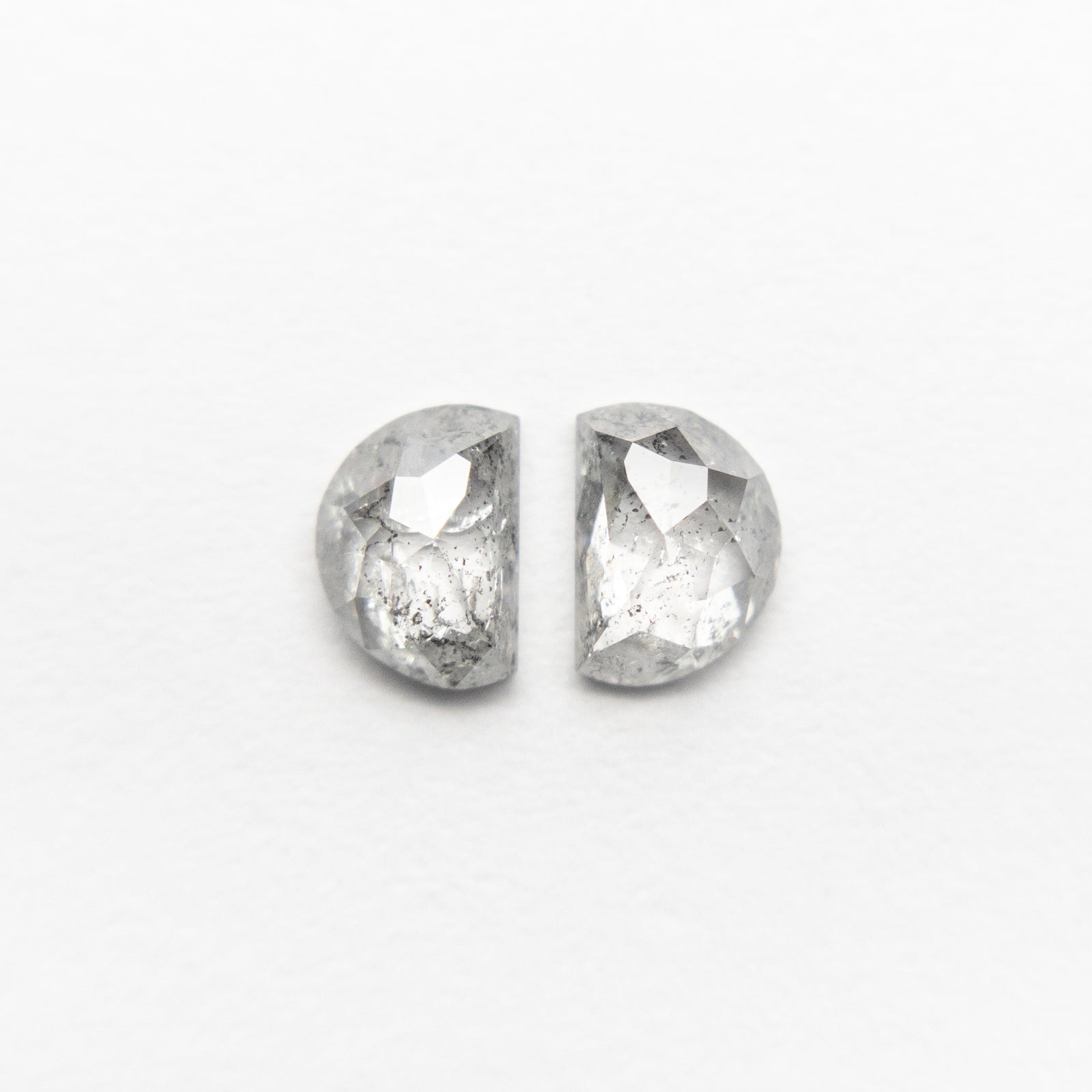 0.59cttw 4.68x3.42x1.96mm Half Moon Rosecut Matching Pair 18755-01 - Misfit Diamonds