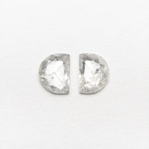 0.56cttw 5.10x3.80x1.57mm Half Moon Moon Rosecut Matching Pair 18755-03 - Misfit Diamonds