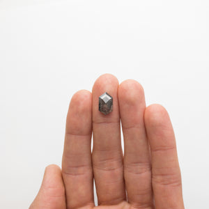 3.59ct 13.41x8.14x3.52mm Hexagon Rosecut 18818-01 - Misfit Diamonds