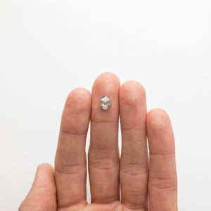 1.34ct 8.34x6.26x2.97mm Hexagon Rosecut 18818-02 - Misfit Diamonds