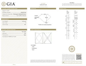 1.60ct 6.41x5.95x5.34mm GIA VS1 H French Cut 18889-02 - Misfit Diamonds