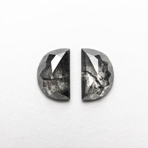 2pc 0.94cttw 6.15x3.91x2.12mm Half Moon Rosecut Matching Pair 18936-06 - Misfit Diamonds
