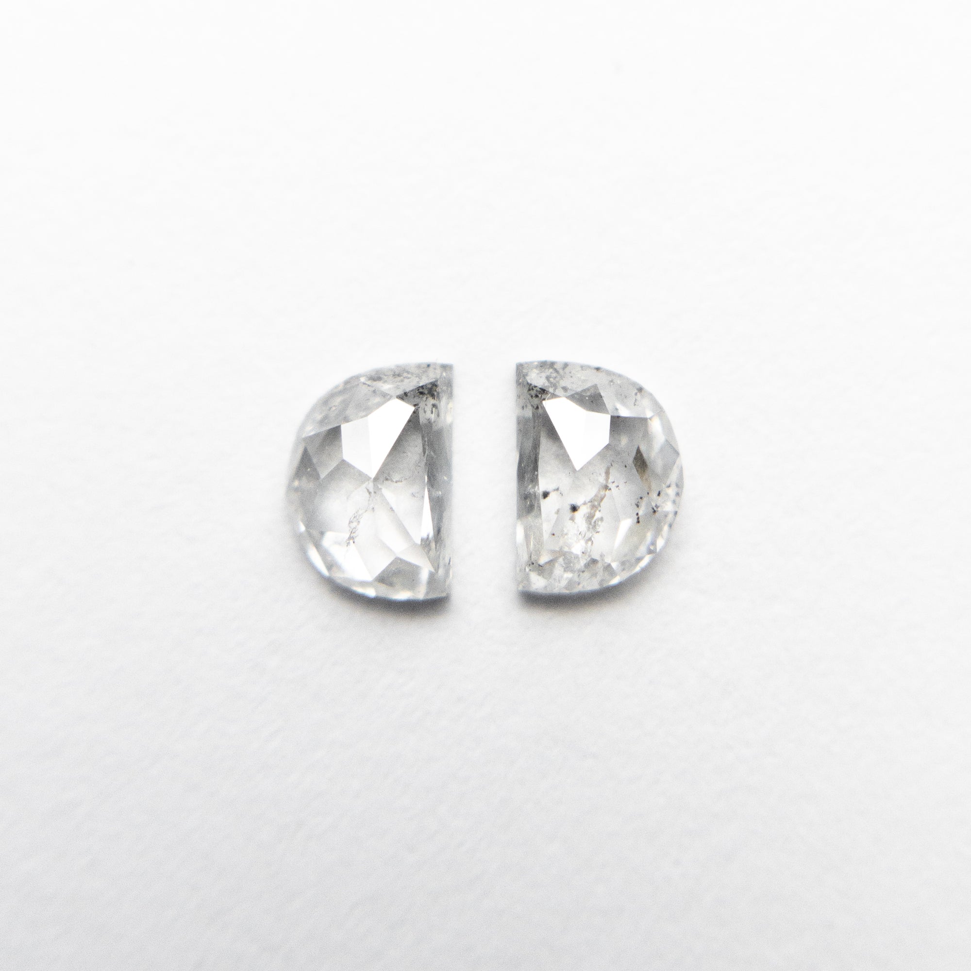 2pc 0.47cttw 4.35x3.12x1.74mm Half Moon Rosecut Matching Pair 18936-07 - Misfit Diamonds
