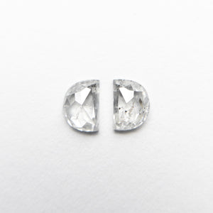 2pc 0.47cttw 4.35x3.12x1.74mm Half Moon Rosecut Matching Pair 18936-07 - Misfit Diamonds