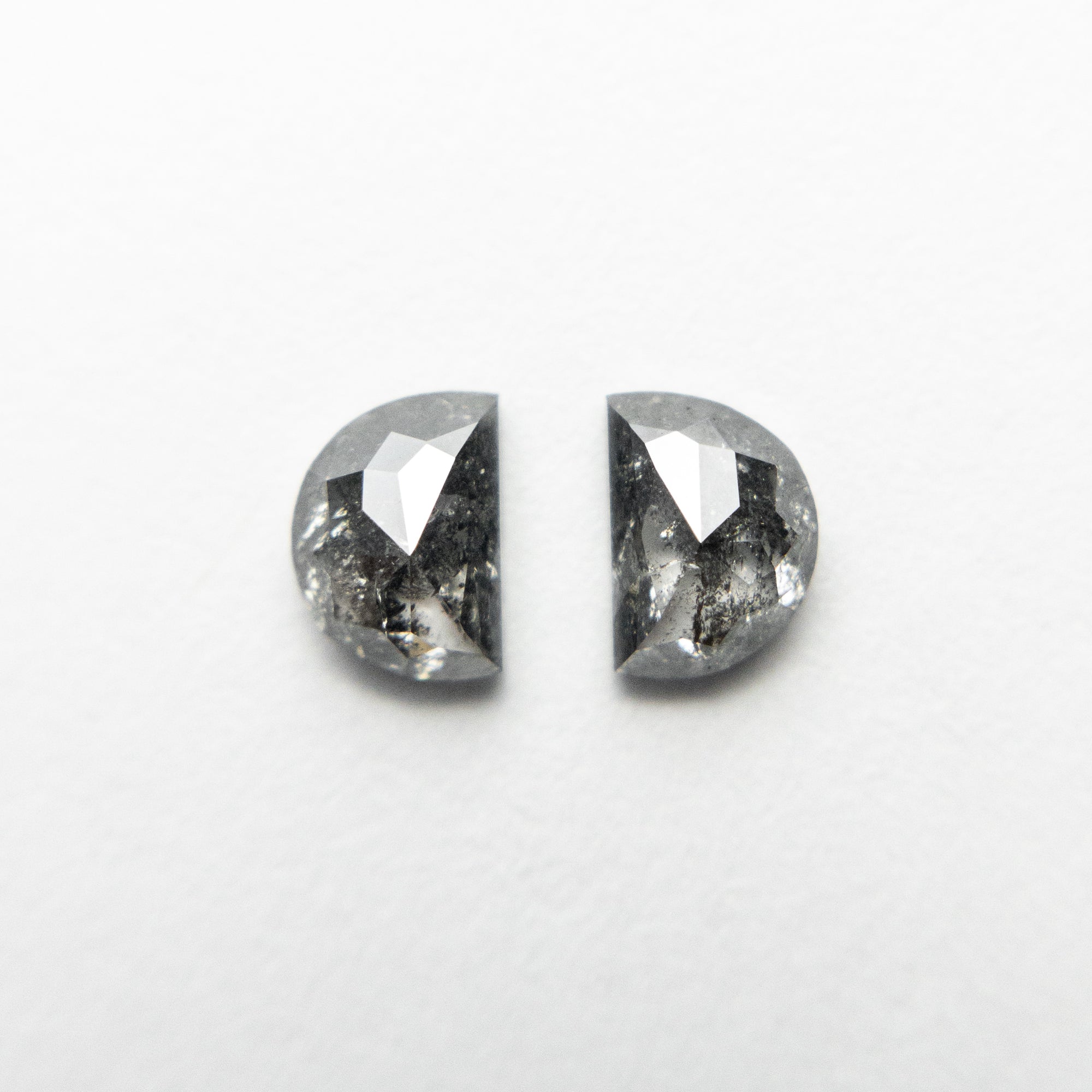 2pc 0.69cttw 4.77x3.47x2.22mm Half Moon Rosecut Matching Pair 18936-08 - Misfit Diamonds