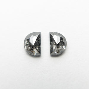 2pc 0.69cttw 4.77x3.47x2.22mm Half Moon Rosecut Matching Pair 18936-08 - Misfit Diamonds