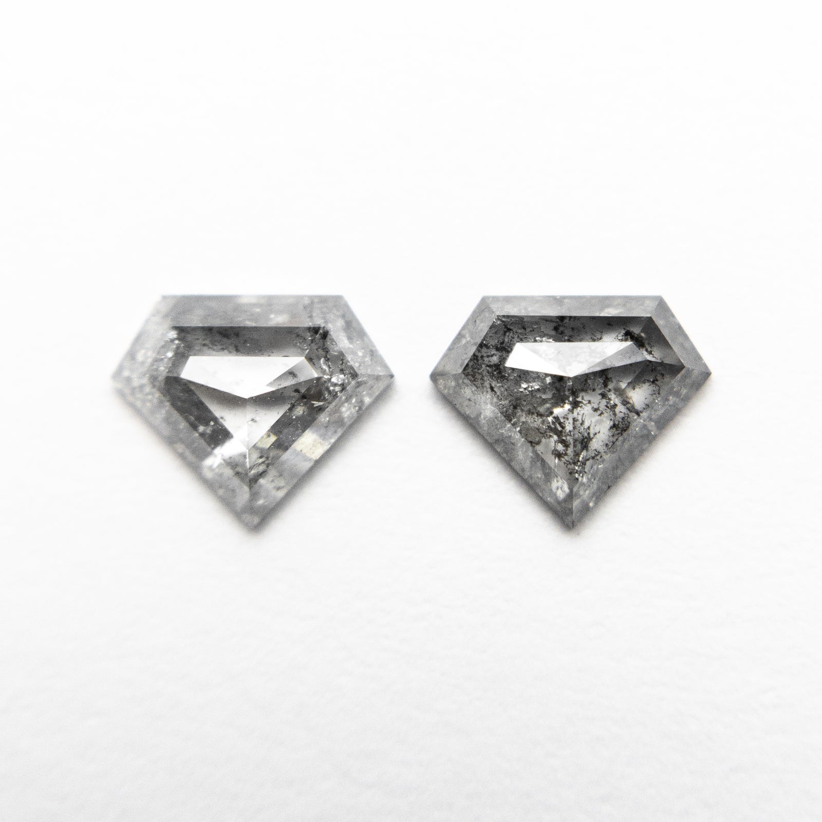 2pc 0.70cttw 5.83x4.96x2.00mm Shield Rosecut Matching Pair 18936-12 - Misfit Diamonds