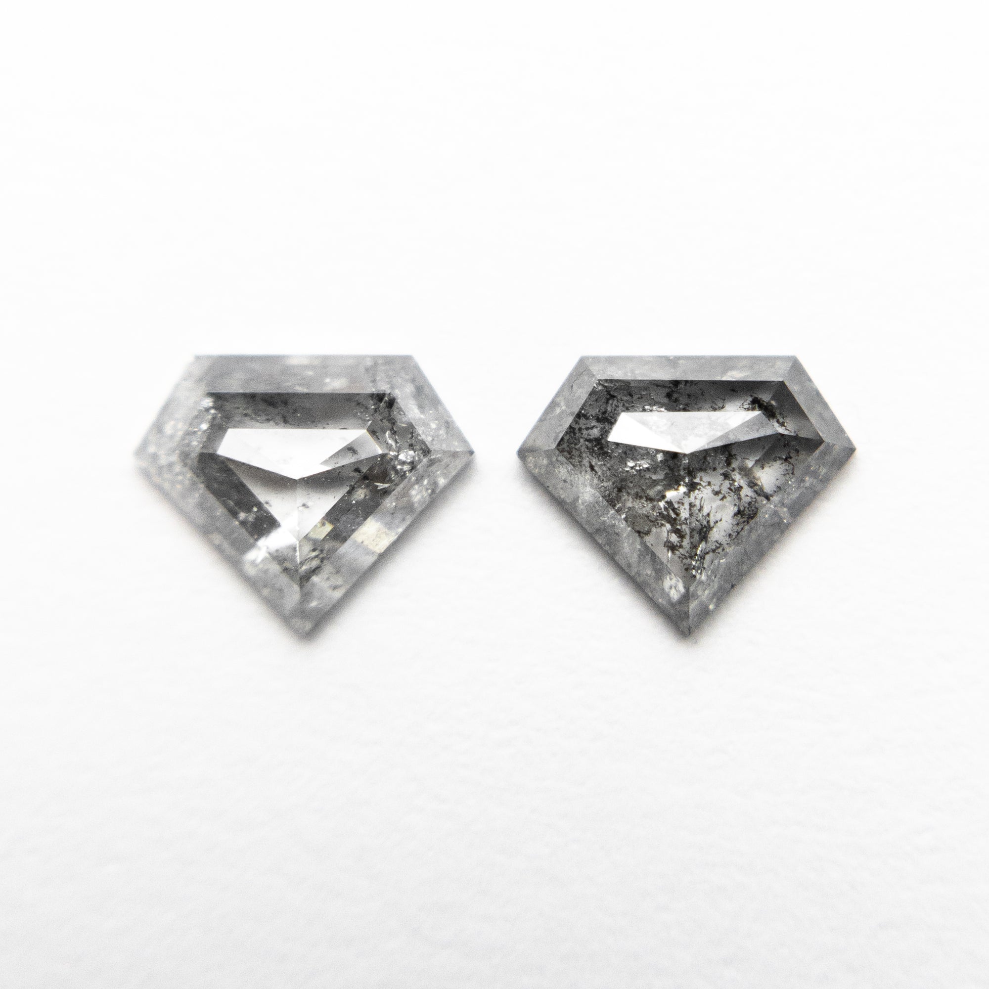 2pc 0.70cttw 5.83x4.96x2.00mm Shield Rosecut Matching Pair 18936-12 - Misfit Diamonds