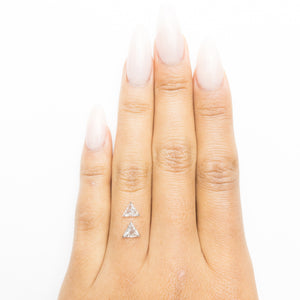 2pc 0.83cttw 5.76x5.67x2.32mm Triangle Rosecut Matching Pair 18936-14 - Misfit Diamonds