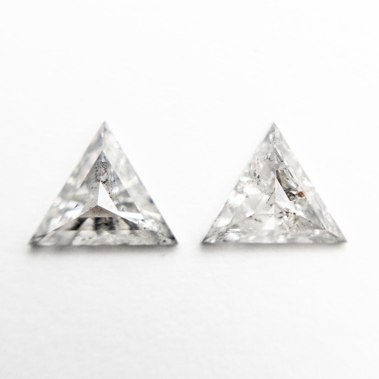 2pc 0.83cttw 5.76x5.67x2.32mm Triangle Rosecut Matching Pair 18936-14 - Misfit Diamonds