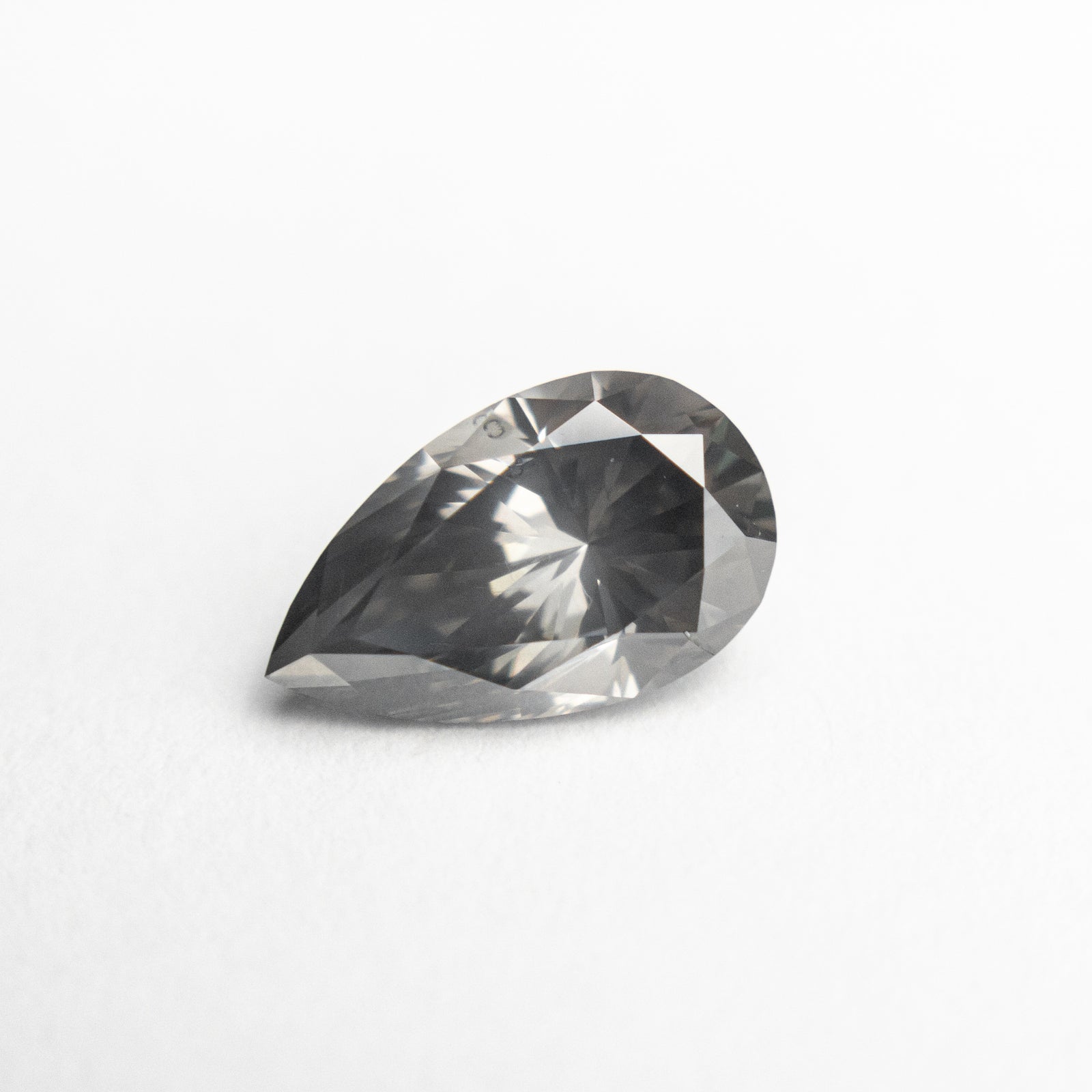 1.13ct 8.91x5.39x3.81mm GIA Fancy Dark Grey Pear Brilliant 18984-01 - Misfit Diamonds