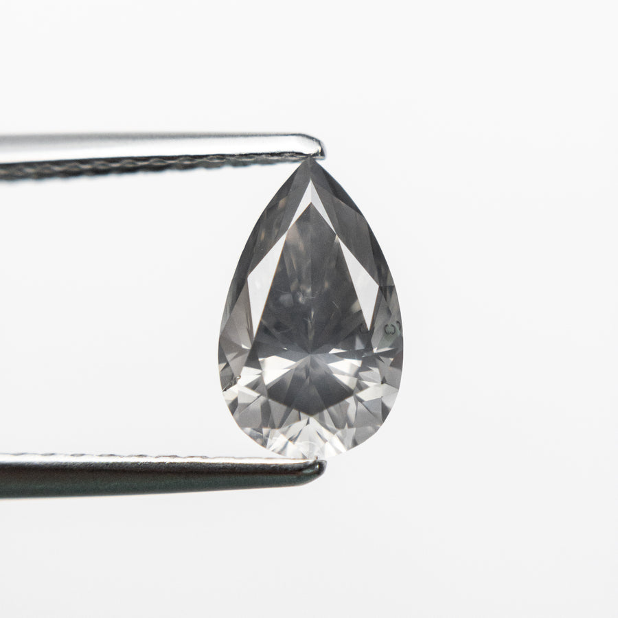 1.13ct 8.91x5.39x3.81mm GIA Fancy Dark Grey Pear Brilliant 18984-01 - Misfit Diamonds