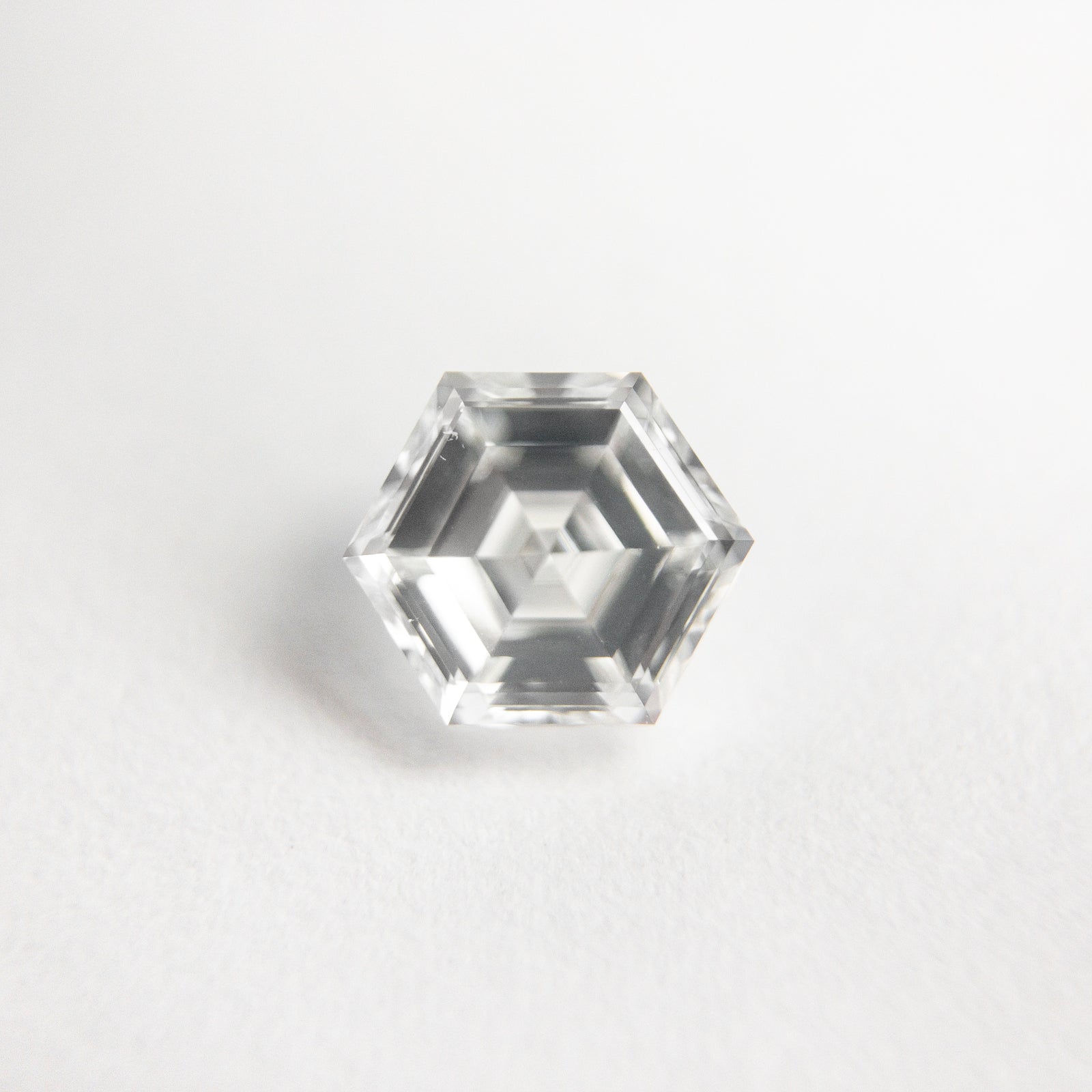 0.85ct 6.27x5.51x3.16mm GIA VS2 F Hexagon Step Cut 19019-01 - Misfit Diamonds