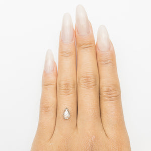 0.97ct 8.12x5.23x2.67mm Pear Double Cut 19067-18 - Misfit Diamonds
