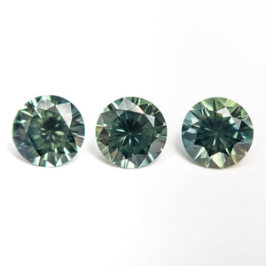 1.56cttw 3pc 4.93-5.01x2.99-3.32mm Round Brilliant Cut Sapphires 19317-01