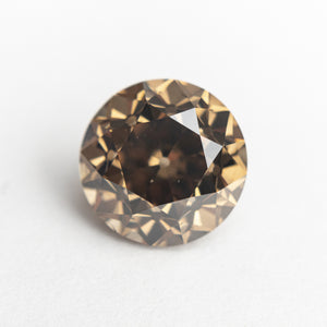 4.10ct 9.57x9.54x6.79mm GIA SI1 Fancy Dark Orange-Brown Modern Antique Old European Cut 19400-01