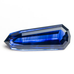 3.65ct 16.66x6.33x3.84mm Shield Step Cut Sapphire 19508-01