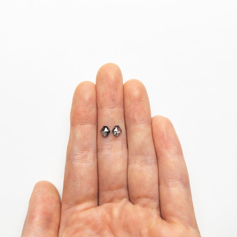 0.69cttw 5.19x5.28x1.88mm 5.25x5.24x1.76mm Hexagon Rosecut Pair 19759-03