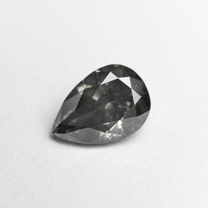 1.01ct 7.83x5.42x3.38mm Fancy Dark Grey Pear Brilliant 19913-01