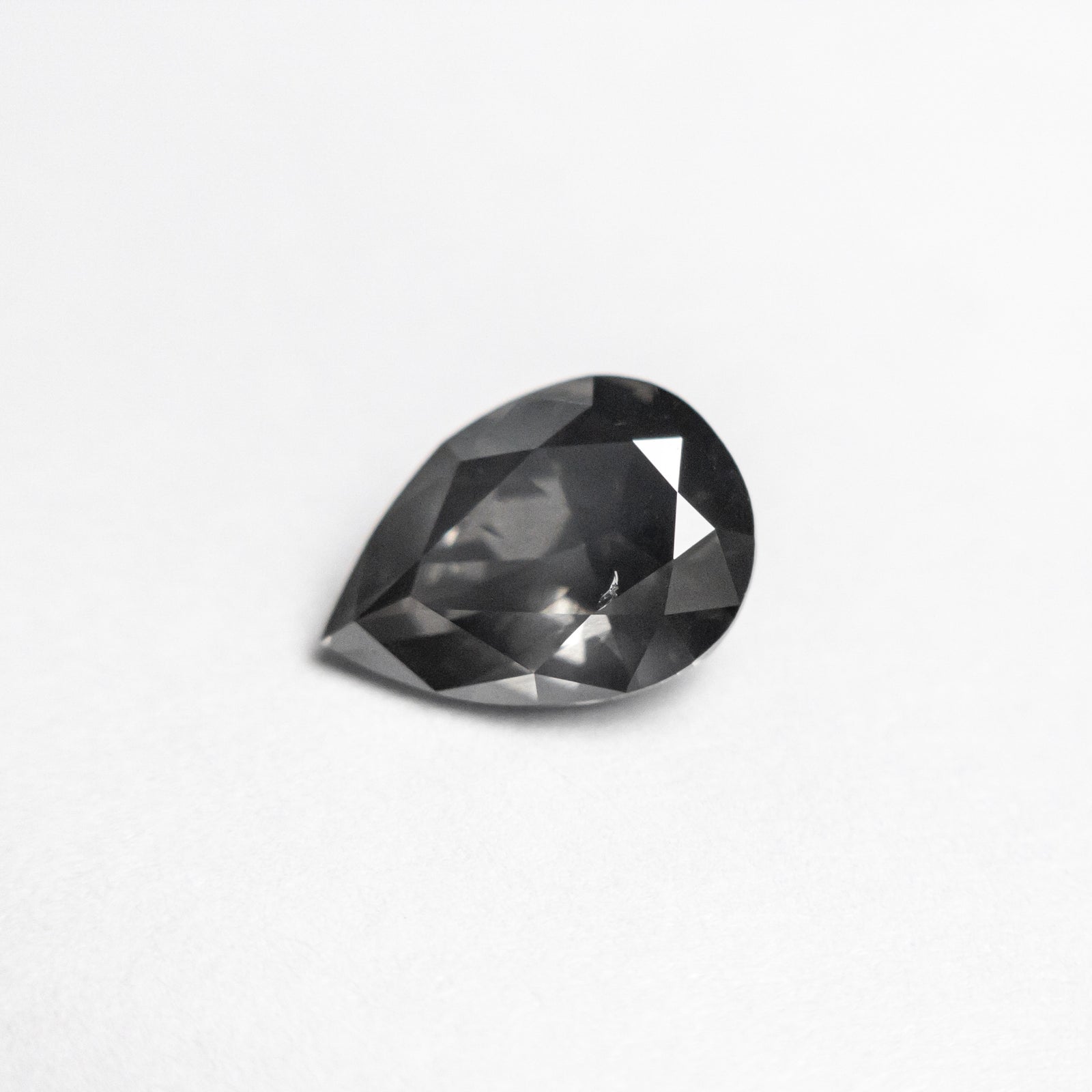 1.04ct 7.98x5.69x3.34mm SI1 Fancy Dark Grey Pear Brilliant 19913-24
