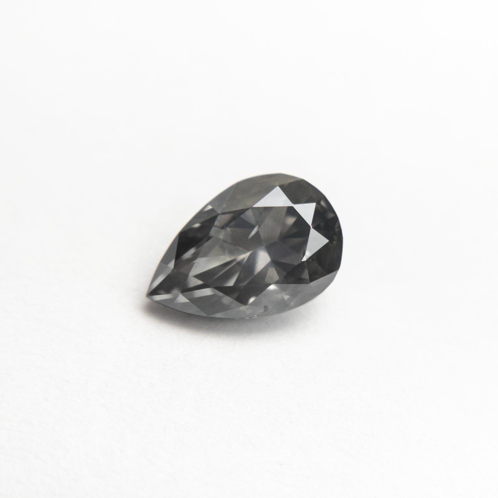 0.97ct 7.60x5.15x3.25mm SI2 Fancy Dark Grey Pear Brilliant 19923-03