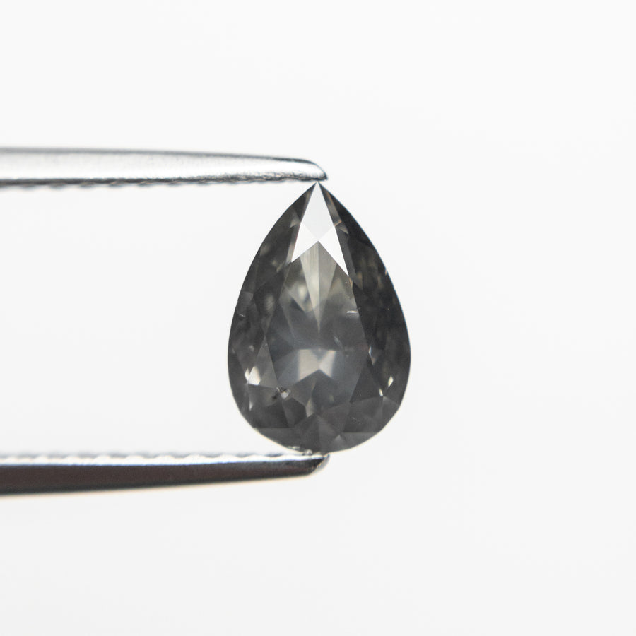 0.97ct 7.60x5.15x3.25mm SI2 Fancy Dark Grey Pear Brilliant 19923-03