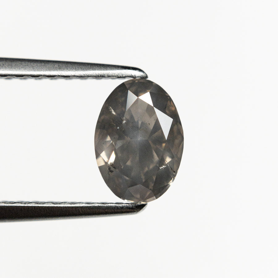 0.80ct 6.92x4.94x2.99mm I1 Fancy Grey Oval Brilliant 19923-17