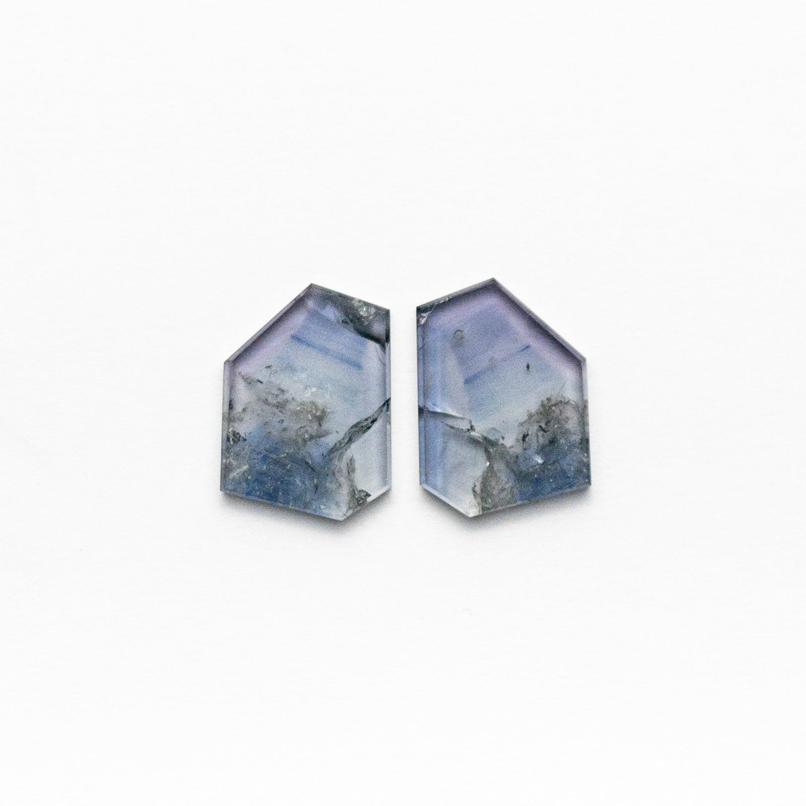 28.77cttw 2pc 19.21x14.58x3.16mm 19.07x14.61x3.03mm Hexagon Slab Sapphire Matching Pair 20052-03