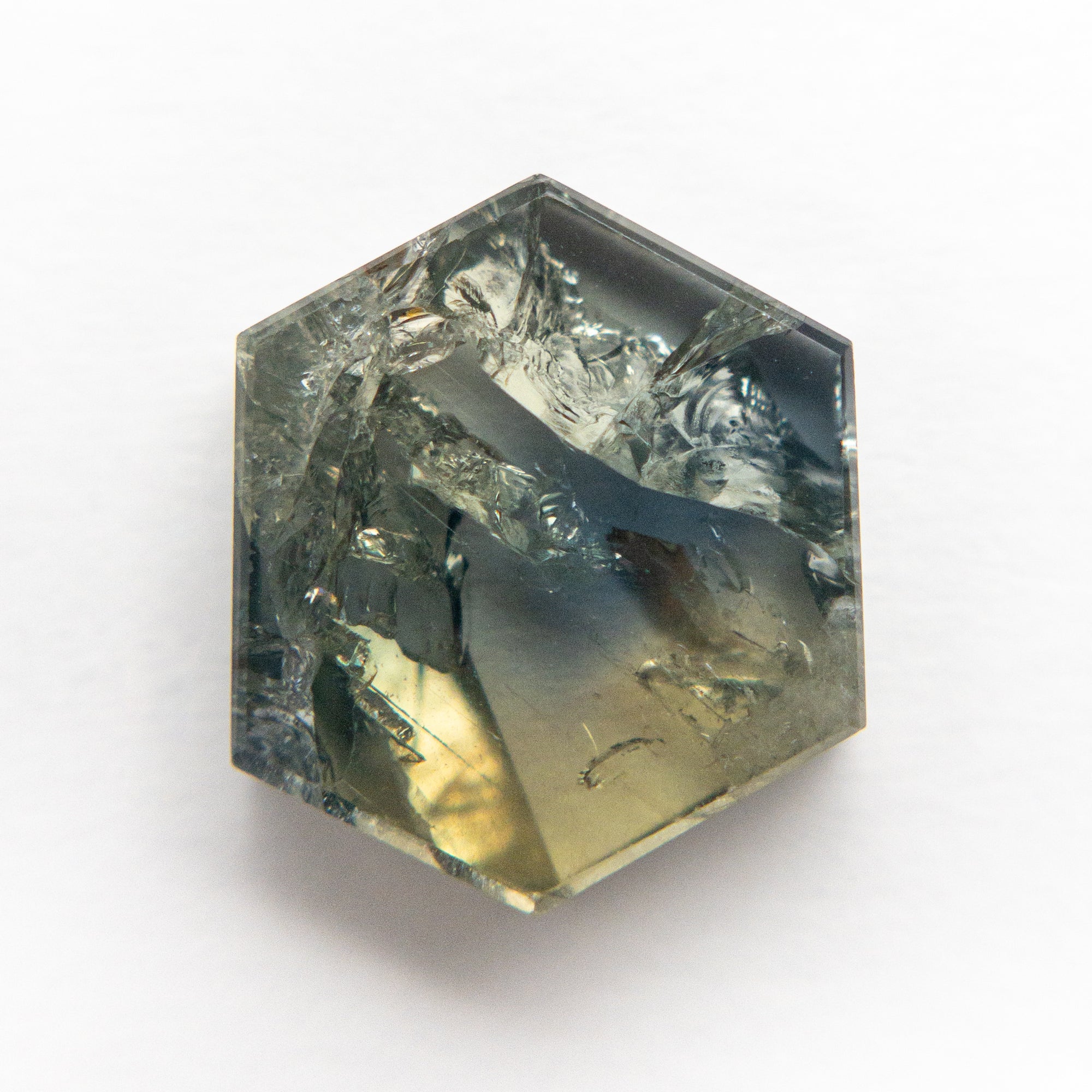 6.24ct 12.24x10.44x3.26mm Hexagon Slab Sapphire 20052-05