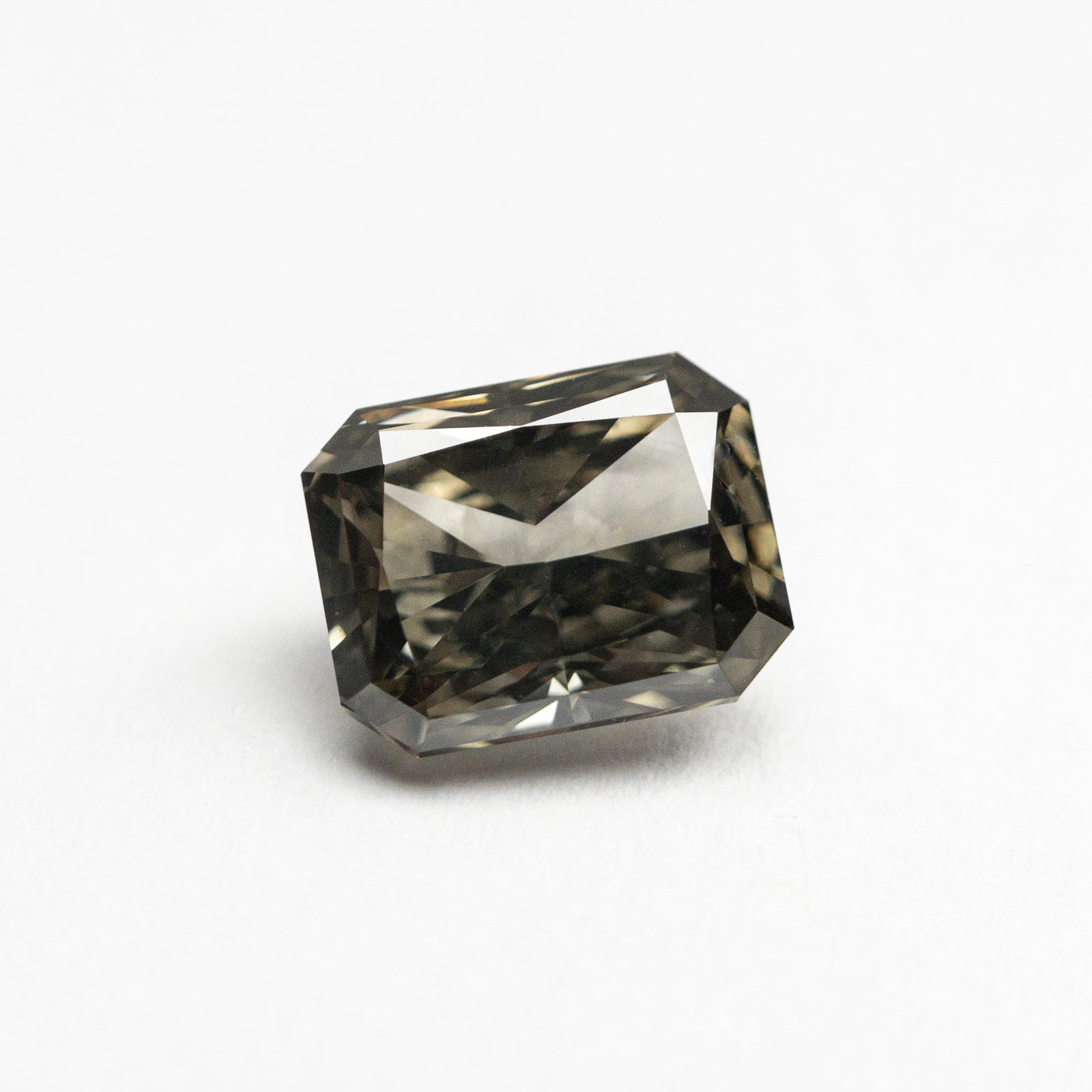 1.20ct 6.64x5.30x3.47mm SI1 Fancy Dark Grey Cut Corner Rectangle Brilliant 21593-03