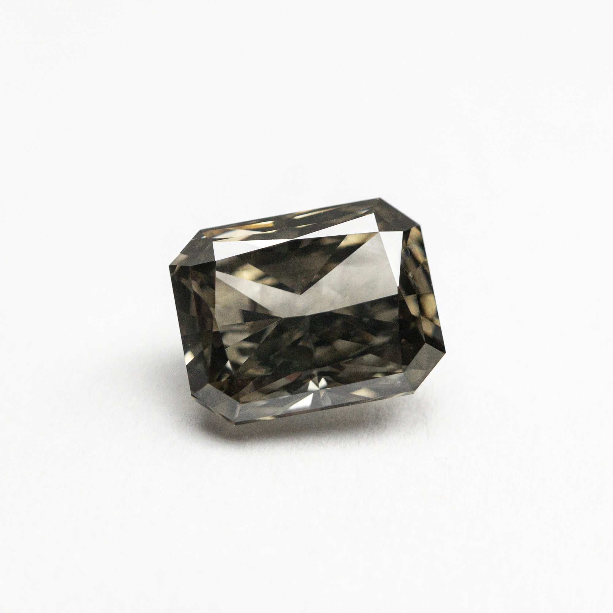1.20ct 6.64x5.30x3.47mm SI1 Fancy Dark Grey Cut Corner Rectangle Brilliant 21593-03