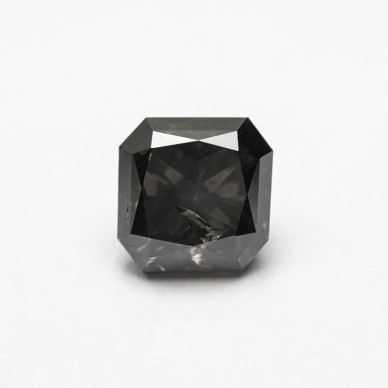 1.51ct 6.37x6.34x4.06mm SI2 Fancy Dark Grey Cut Corner Square Brilliant 21593-05