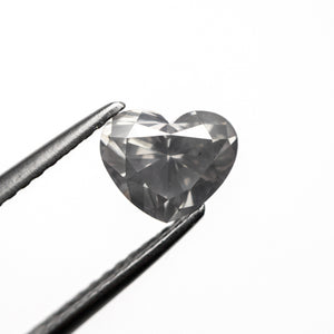 1.00ct 6.84x5.60x3.93mm SI1 Fancy Grey Heart Brilliant 21593-07