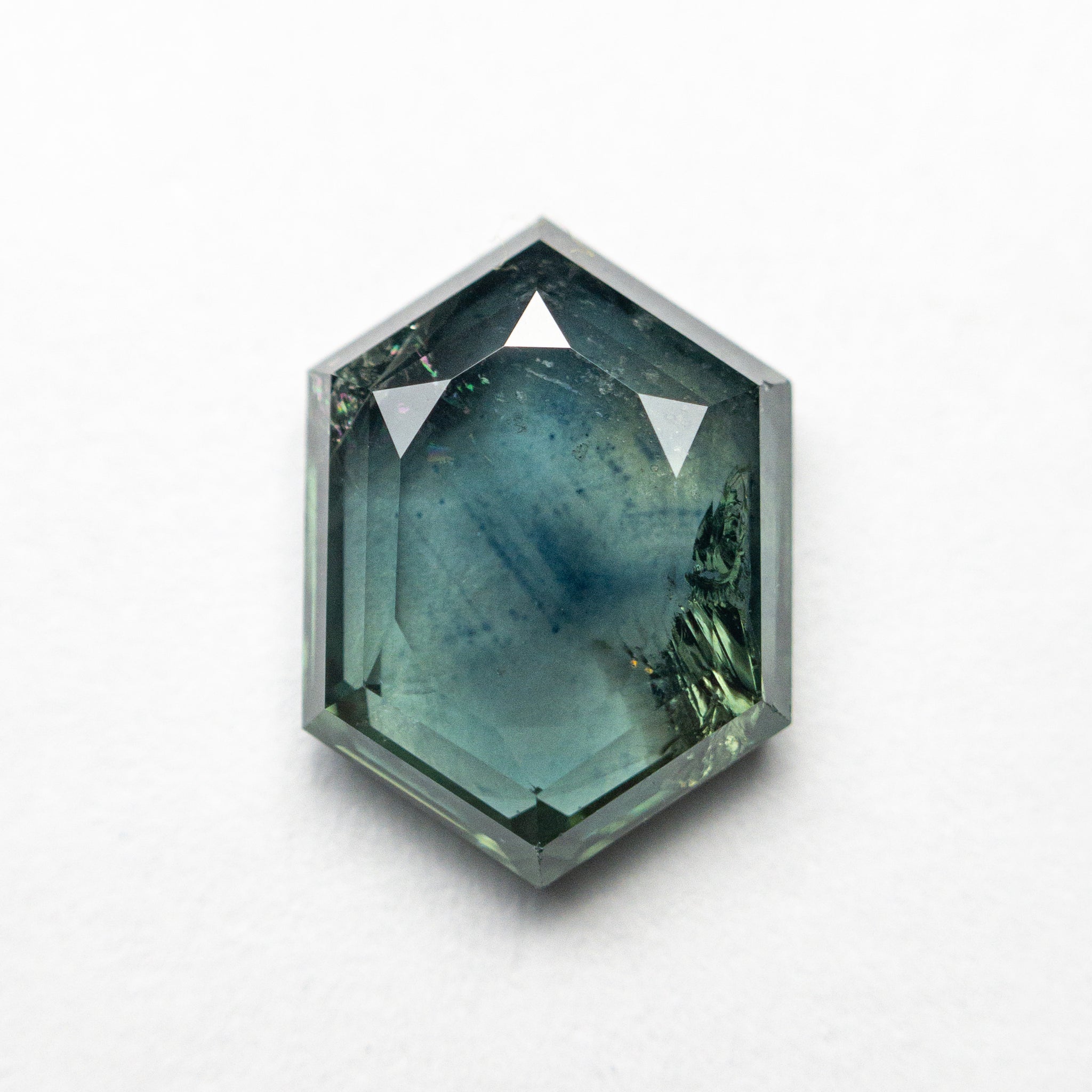 Hexagon shop cut sapphire