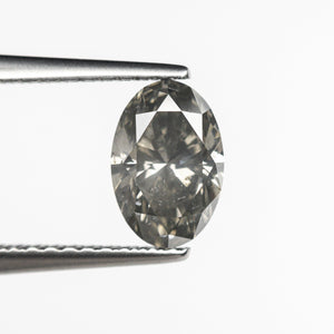 1.01ct 7.77x5.22x3.56mm Fancy Grey Oval Brilliant 19546-01