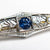 0.48ct Round Brilliant Sapphire 14K Yellow and White Gold Brooch 22756-01