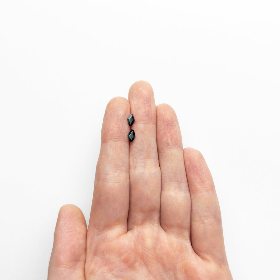 0.68cttw 2pc 6.01x3.80x2.17mm 5.98x3.84x2.15mm Hexagon Step Cut Sapphire Matching Pair 22768-14