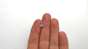 2.04ct 9.31x7.00x4.66mm GIA Fancy Light Grey Oval Brilliant 18981-01